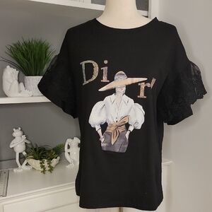 Chic Fashion Graphic Top – Parisian Love Vibes